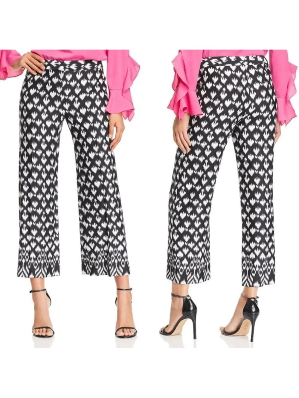 NWT LE GALI Abagail Heart Abstract Cropped Pants 8